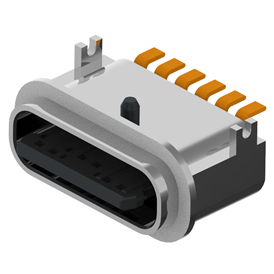 XB-ATCF-06-006 TYP C 6P wasserdichte Basis an Bord L=6.65mm (Zinklegierungszunge der Schale ausgesetzt 0.95)