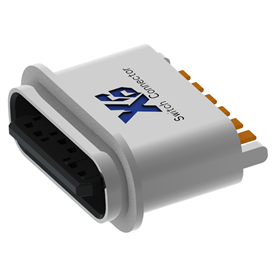 XB-ATCF-06-007 TYP C 6P vertikaler Stecker Anti-Quallen Sitz L=7.15mm (Zinklegierung Zunge der Schale exponiert 0.75)